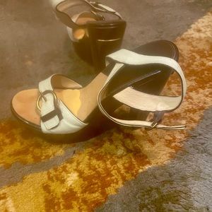 Michael Kors Summer Heels with pedal inserts to keep your feet from sliding.